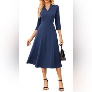 GRACE KARIN Midi Business Dress,3/4 Sleeve Classy-SIZE 18